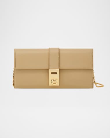 Ferragamo Hug Leather Wallet on Chain