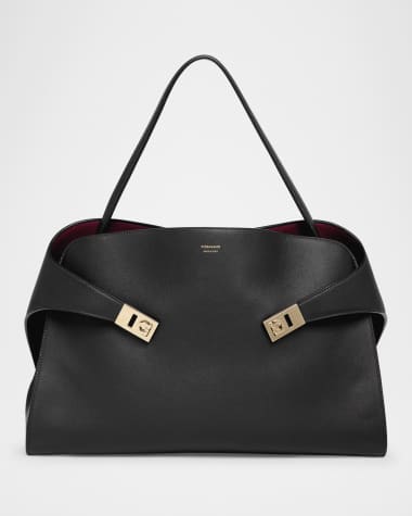 Ferragamo Large Hug Soft Bicolor Shoulder Bag