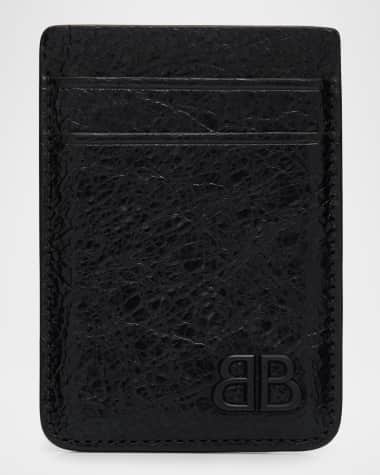 Balenciaga Men's Monaco Lambskin Magnet Card Holder