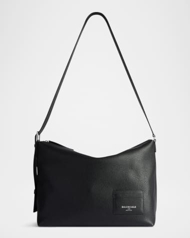 Balenciaga Men's Credit Leather Messenger Bag