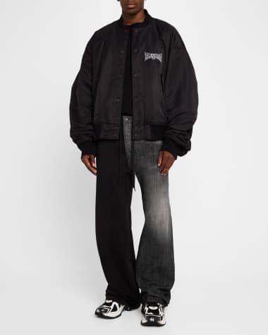 Balenciaga Men's Embroidered Varsity Jacket