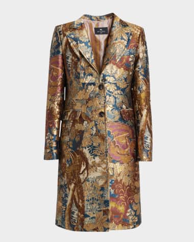 Etro Brocade Single-Breasted Coat