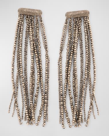Brunello Cucinelli Fringe Drop Earrings