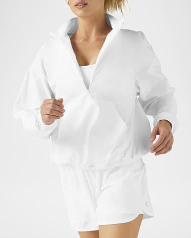 Beyond Yoga Stretch Woven In Stride Half-Zip Pullover