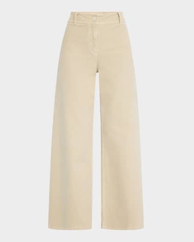 Nili Lotan Megan Wide-Leg Corduroy Pants