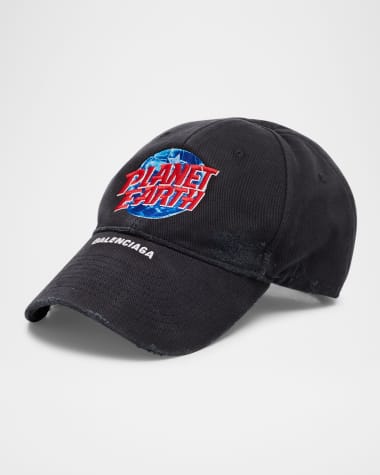 Balenciaga Men's Planet Earth Baseball Cap