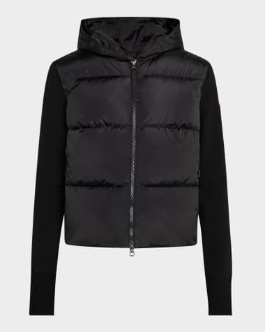 Canada Goose Hybridge Wide Quilt Knit Hoodie Jacket