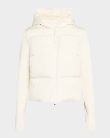 Canada Goose Hybridge Wide Quilt Knit Hoodie Jacket