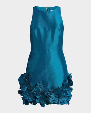 One33 Social Floral Applique Taffeta Mini Dress
