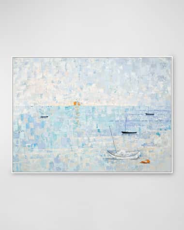 RFA Fine Art "Pastel Harbor" Hand-Embellished Giclee by Lisa Cuscuna