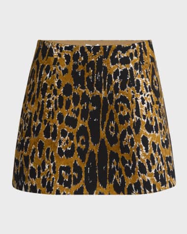 ALAIA Leopard Mini Skirt