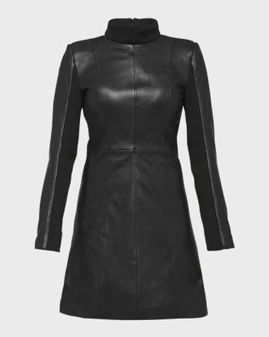 AS by DF The LBD Upcycled Leather Dress