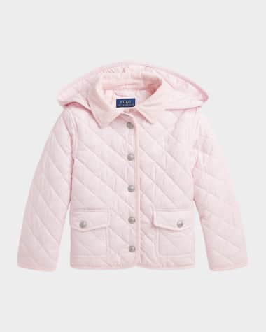 Ralph Lauren Childrenswear Girl's Audrey Quilted Collared Jacket, Size 2-6X