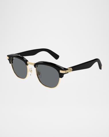 Cartier Men's Round Two-Tone Sunglasses