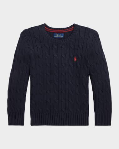Ralph Lauren Boy's Cable Knit Sweater, Size 2-7