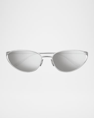 Bottega Veneta Knot Metal Cat-Eye Sunglasses