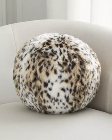 D.V. KAP Home Cheetah Faux Fur Ball Pillow