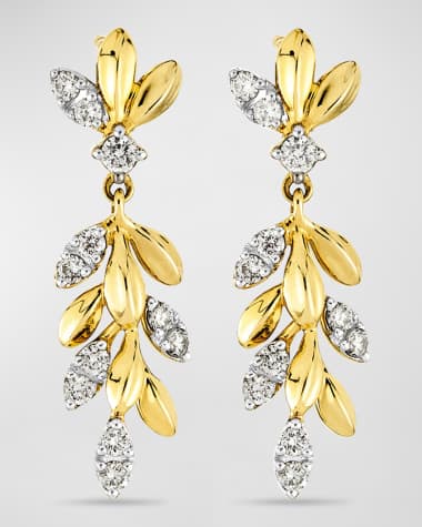 STONE AND STRAND Secret Garden Diamond Drop Earrings