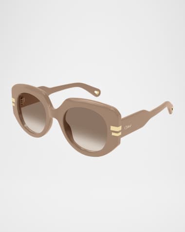 Chloe Marcie Oversized Acetate Square Sunglasses
