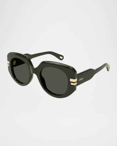 Chloe Marcie Oversized Acetate Square Sunglasses