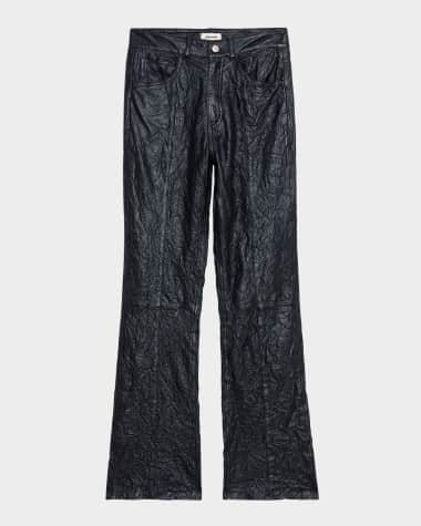 Zadig & Voltaire Poete Crinkled Leather Trousers