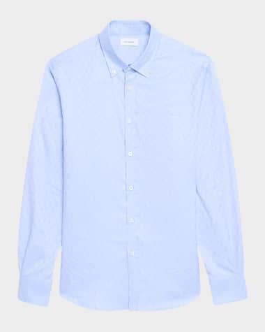 Ferragamo Men's Gancio Jacquard Sport Shirt