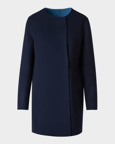 Akris Reversible Double-Breasted Wool Coat