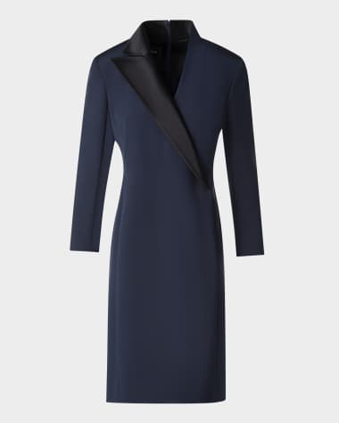 Akris Long-Sleeve Tuxedo Dress
