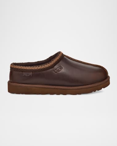 UGG Men's Tasman Leather Winter Mule Slippers