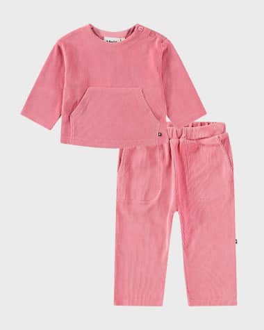 Molo Girl's Suri Ribbed Pants, Size 6M-2 Girl's Dimi Sweater Shirt, Size 6M-2