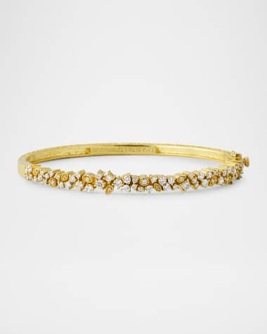 Tanya Farah Confetti Diamond Bangle in 18K Yellow Gold