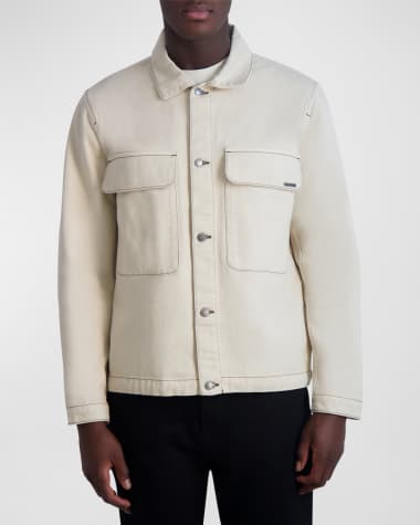 Karl Lagerfeld Paris Men's Garment-Dyed Twill Jacket