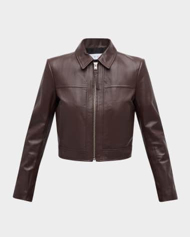 Iro Moma Cropped Leather Jacket