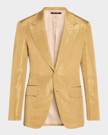 TOM FORD Men's Shelton Metallic Slub Moire Cocktail Jacket