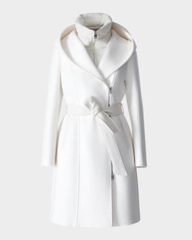Mackage Shia 2-in-1 Double-Face Wool Coat with Removable Bib