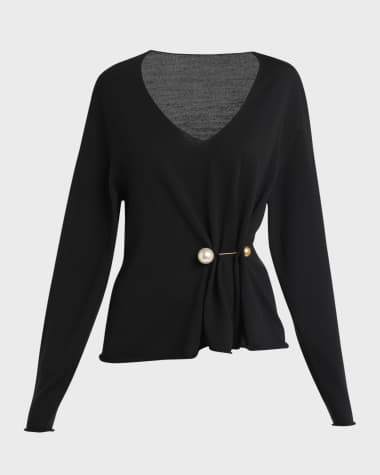 Philosophy di Lorenzo Serafini Embellished Merino Knit Top