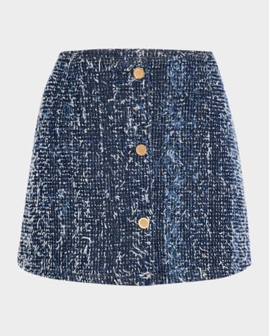 FRAME Denim Boucle Mini Skirt