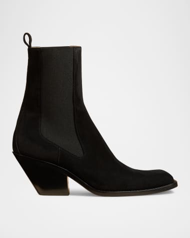 Khaite Austin Suede Chelsea Booties