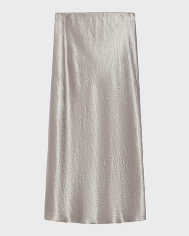Max Mara Leisure Alessio Straight Satin Midi Skirt