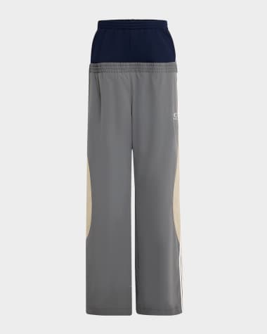 Balenciaga Men's Cut-Up Tracksuit Pants
