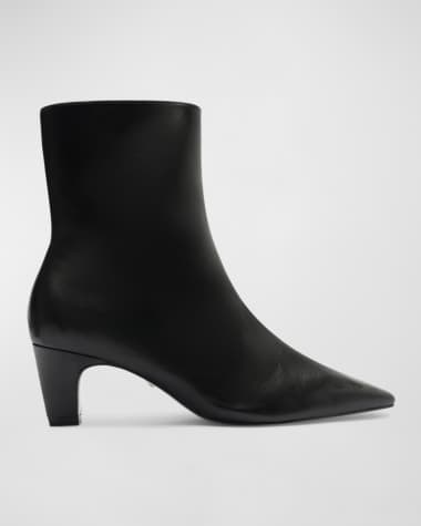 Schutz Dellia Leather Kitten Ankle Booties