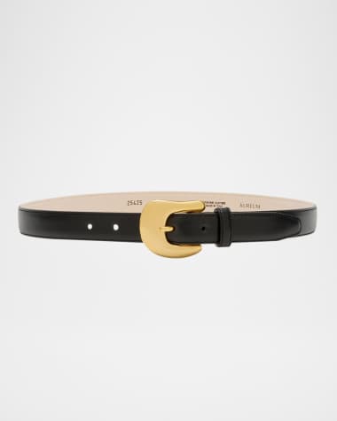 Aureum Collective Leather Belt W/ Golden Hardware