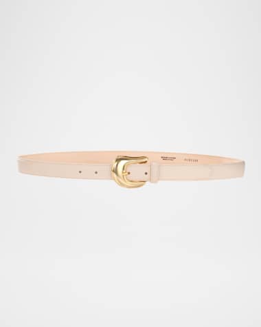 Aureum Collective Leather Belt W/ Golden Hardware