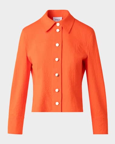 Akris punto Cotton Seersucker Jacket