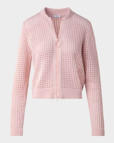 Akris punto Chunky Mesh Knit Cardigan