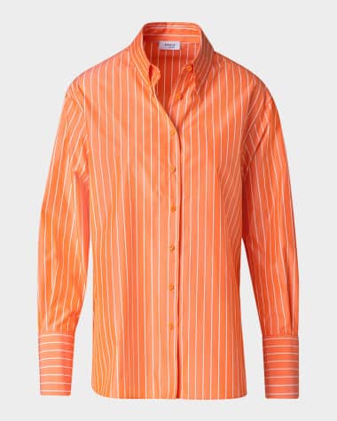 Akris punto Striped Cotton Poplin Shirt