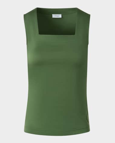 Akris punto Modal Stretch Square-Neck Top
