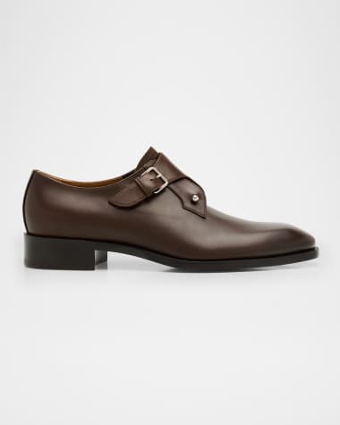 Christian Louboutin Men's Chambeli Monk-Strap Leather Loafers