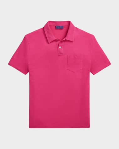 Ralph Lauren Purple Label Men's Linen-Cotton Pique Polo Shirt