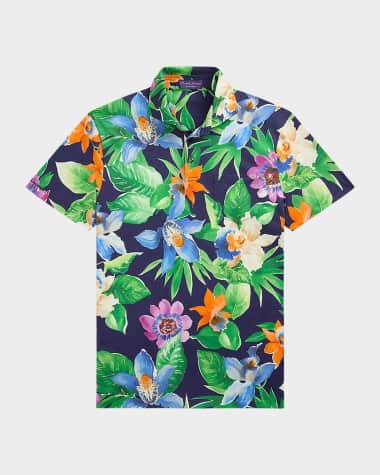 Ralph Lauren Purple Label Men's Tropical Jersey Polo Shirt